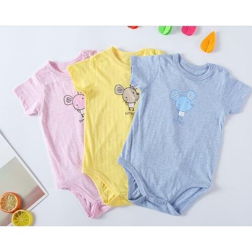 100% cotton baby bodysuit newborn infant boy girl pyjamas clothes jumpsuit overalls summer short sleeves body suit baby clothing
