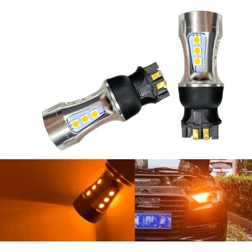 2x Canbus PW24W PWY24W LED Car Light Turn Signal Lamp Bulbs For Audi A3 A4 A5 Q3 Volkswagen MK7 Golf CC Ford Fusion