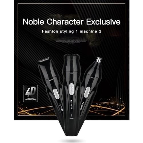 3 In 1 Nose Hair Trimmer Sets Shaver Cutter Hair Clipper Cut Nose Hair Shaving Nose Hair Safe Care Trimming Tool