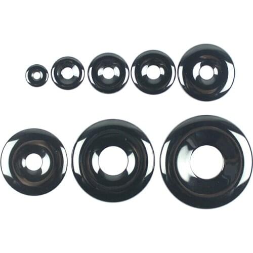 5pcs/lot Non-magnetic Hematite Round Circle Loose Beads Necklace Pendant 8 Sizes HLB1022