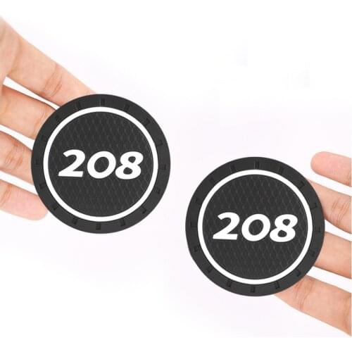 Car-Styling Pvc Silicone Car non-slip coaster Mat Case For Peugeot 208 Accessories