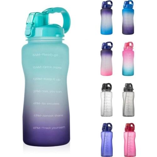 2L Water Bottle with Nozzle Leak-proof Tirtan High and Large capacity bounce cover with straw Sports Kettle for Outdoor