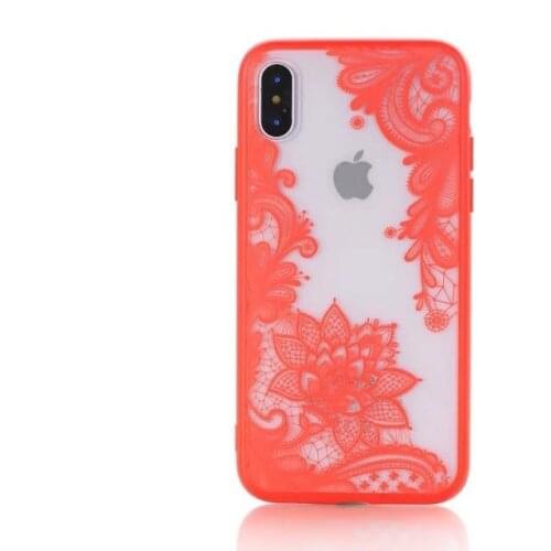 Case For iPhone 6S 6 7 8 Plus XS Max Cover 3D Lace Flower Phone Shell For iPhone 5S 5 SE X 10 Floral Cases