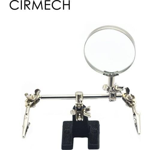 CIRMECH DIY Repair Welding Bench Magnifying Tool Support Circuit Board Repair Working Table Clamp Tool DIY Electronic Suite