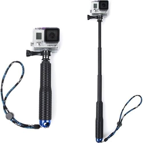 Crust Pro New 1 Set Extendable Pole Mini Selfie Stick Waterproof Monopod Blue For GoPro Hero 4/3/3+ New