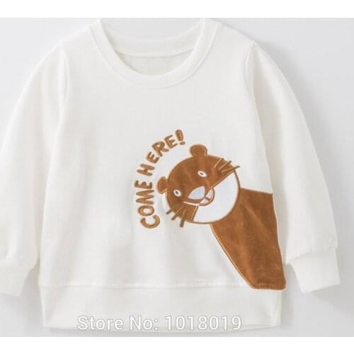 Kids Hoodies Infant Boys Tops Fleeces Sweatshirt 100% Terry Cotton Sweater Cartoon t shirt Tee Blouse Baby Boy Clothes Outerwear