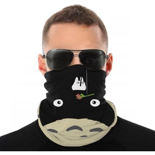 Cute My Neighbor Totoro Magic Scarf Half Face Mask Fashion Tube Scarf Anime Tubular Bandana Dustproof Headband Biking Hiking