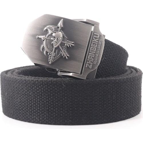 Men Tactical Belts 4 Mm Thick 3.8 Cm Wide Casual Canvas Outdoor Alloy Automatic Buckle High Quality Men Belt Plus Size Unisex