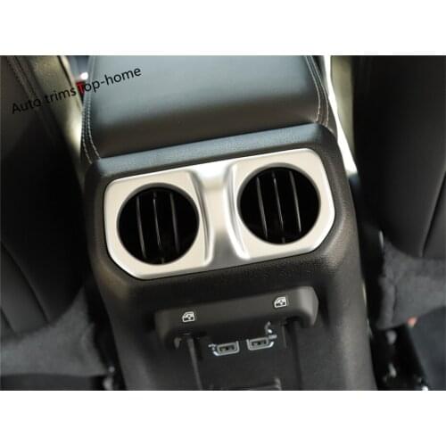 Yimaautotrims Armrest Box Rear Air AC Vent Outlet Cover Trim For Jeep Wrangler JL 4 Door 2018 - 2020 Colorful Interior Mouldings
