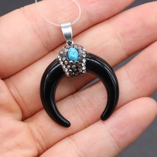 Cattle Bone Pendant Crescent Moon Shape Exquisite Charm for Jewelry Making DIY Necklace Bracelet Earrings Accessories