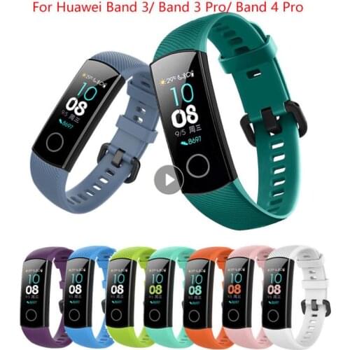 Bracelet For Huawei Band 3 Pro Strap Silicone Sports Watch Band Replacement Wrist Strap For Huawei Band 4 Pro Smart Wristband