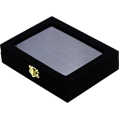 MMS Luxury Cufflinks Gift Box 24pairs Capacity Cufflinks Box Transparent Glass Box Authentic 1.89x5.98x7.87inch Drop Shipping