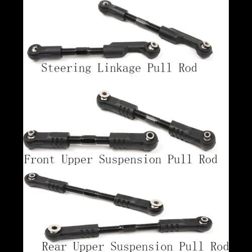 Steering Linkage Pull Rod Front & Rear Upper Suspension Pull Rod Kit Fit for 1/5 Rovan F5 Truck MCD XS-5 RR5