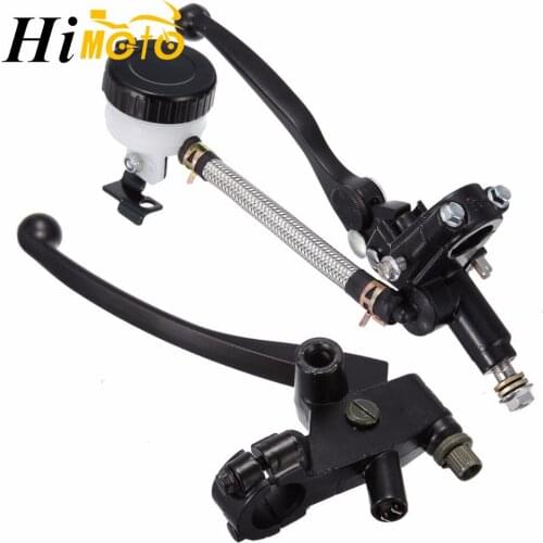 Universal 7/8" 22mm Motorcycle Scooter Hydraulic Clutch Brake Master Cylinder Reservoir Levers Kit Fluid Reservoir Set