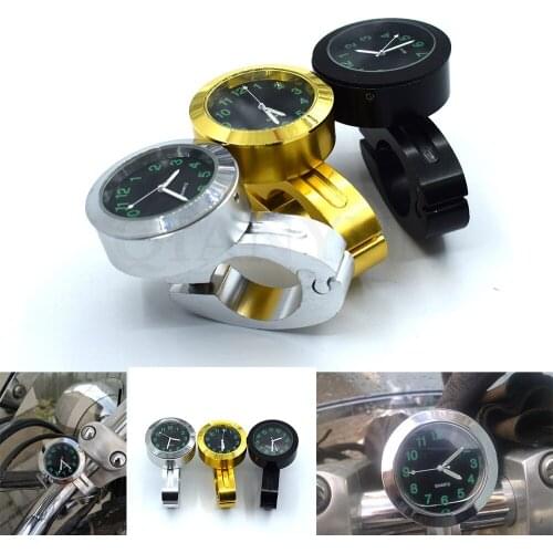 Universal 7/8" Motorcycle Accessory Handlebar Mount Clock Watch Black/Gold/Silver For BMW F800S F800ST F800GT F800GS F650GS F800