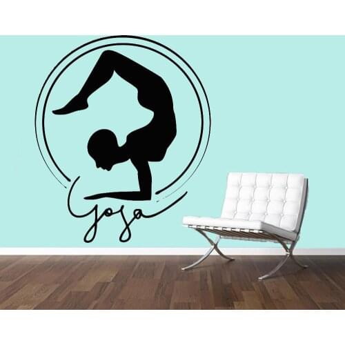 Yoga Studio Vinyl Wall Decals Living Room Home Interior Design Large Wall Stickers Gymnasium Bedroom Decor Accessories C538