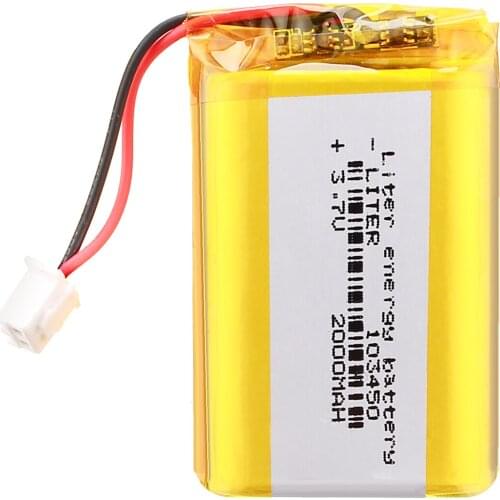 XHR-2P 2.54 Small pudding kid-learning story machine 103450 general charging 3.7 v lithium polymer battery 2000 mah batteries