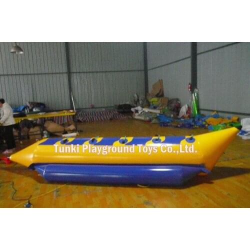 Yellow inflatable banana boat - 6 seats