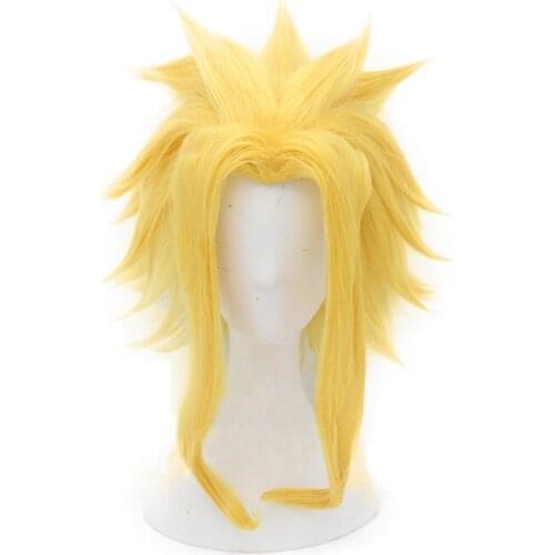 My Boku No Hero Academia All Might Yagi Toshinori Yellow Cosplay Heat Resistant Synthetic Hair Carnival Halloween Party Wig Cap