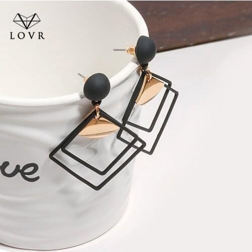LOVR Fashion New Womens Acrylic Drop Earrings Hot Selling Long Dangling Earrings Gift For Women 2019 Party Wedding Jewelry