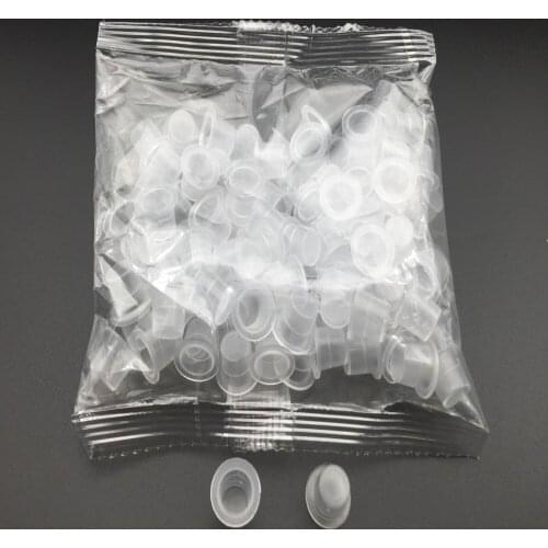 0.8cm Small Size Plastic Tattoo Ink Cups For Permanent Tattoo Makeup Eyebrow Makeup Pigment Container Caps Disposable Accessory
