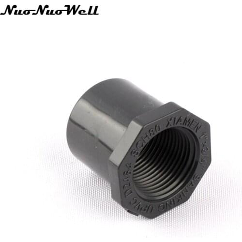 1pcs NuoNuoWell PVC ANSI 1" to 3/4" Thread Straight Connector Pipe Adapter Hose Converter Garden Irrigation Water Tank Fittings
