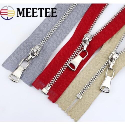 10pcs 3# Metal Zipper Close-End 24/30cm Open-End 40-70cm Silver Tooth Auto Lock Zip DIY Bag Garment Sewing Accessory ZA071