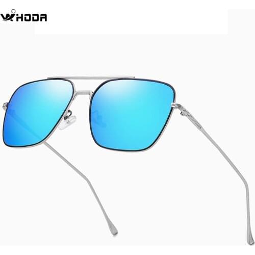 2020 New Square TAC Polarized Driving Sunglasses for Men ,Metal Eyeglasses Mirrored UV Protection Sun Glasses S626