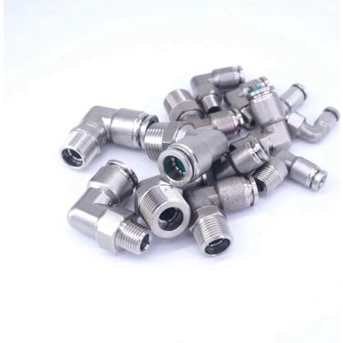 304 Stainless steel M5,M61/8"BSP 1/4"BSP 3/8"BSP 1/2"BSP 3/4"BSP Tube * BSP Pneumatic Male Elbow Connector Push In Fitting