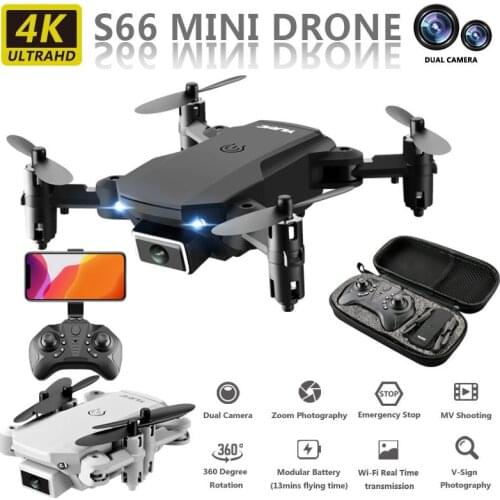 4K HD Aerial Drone Optical Flow Positioning Mini Folding Dual Camera 360 Degree Roll Gesture Photo/Video RC Quadcopter Kids Toy