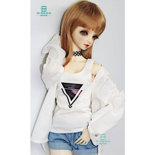 BJD accessories doll clothes for 58-60m 1/3 BJD doll fashion Boyfriend shirt denim shorts