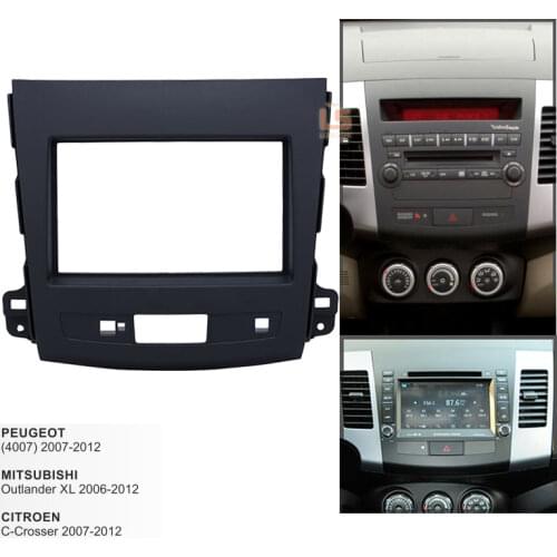 2 Din Car refitting DVD frame,DVD panel,Dash Kit,Fascia,Audio frame for Mitsubishi Outlander Peugeot (4007) Citroen C-Crosser