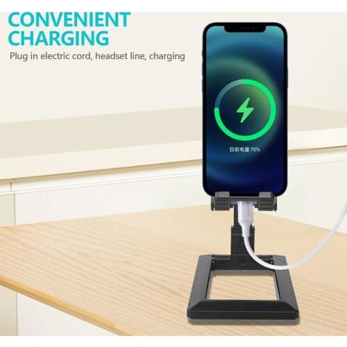 Besegad Universal Adjustable Foldable Phone Tablet Desktop Holder Stand Bracket for Watching Video Reading Online Live Streaming