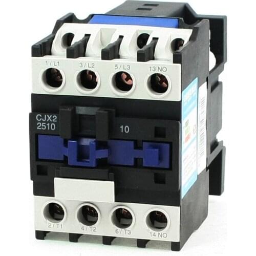 CJX2-2510 AC Motor Contactor Relay 3 phase 25A 3 Pole 1NO 24VAC 36V 380V 220V Coil Volt Motor Magnetic Contacts 35mm Din Rail