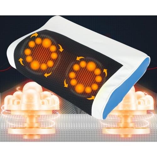 Electric Heating Massage Pillow Hands-Free Shoulder Back Kneading Relaxation Pillow Trigger Point Therapy Cervical Neck Massage