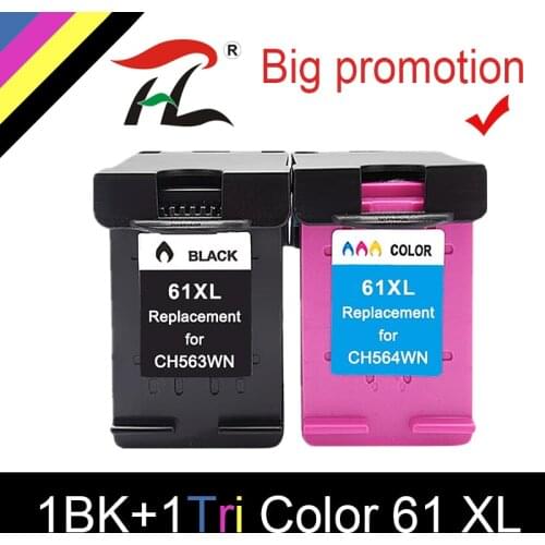 HTL 61XL Cartridge Replacemen for hp 61xl Ink Cartridge for hp 61 Deskjet 1000 1050 1055 2050 2512 2540 3050 Envy 5530 4500