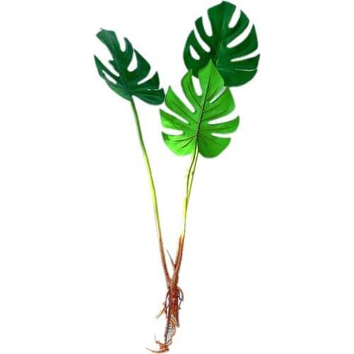 Artificial Plant Water Hydroponics Fake Monstera Deliciosa Liebm Bonsai Palm Tree Turtle Leaf Home Decor Wedding Vase Decoration