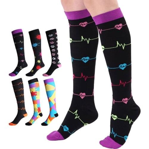 Compression Socks Men & Women Fit Running Nurses Flight Travel & Maternity Pregnancy Sport Socks Boost Stamina Socks