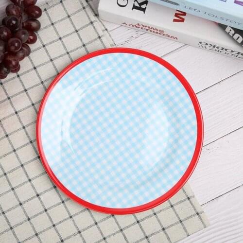 22mm Food Dish Plate Round Shape Dinner Plate Dish Tableware Kitchen Tool for Home Restaurant Hotel Plate