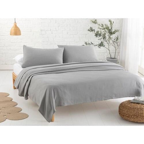 Cool Stripe Soft Touch Single Cover Set 150x220Cm/200/220Cm Gray Free Shipping