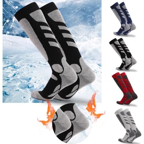 Ski Socks Thick Cotton Sports Snowboard Cycling Skiing Soccer Socks Men Women High Elastic Thermosocks Gym Warm Thermal