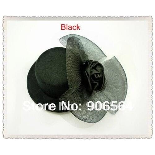 Mini Fascinator Hats Many Color Vintage Ladies Cocktail Hats Children Millinery Fashion Handmade Whole Sale and Retail 6Pcs/Lot