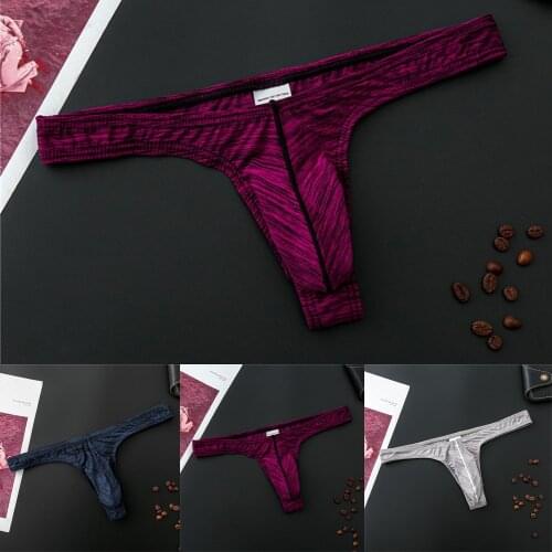 Man Briefs Underwear Comfy Breathable Thong Ultra-Soft Low-rise Bikini G-String Polyamide S/M/L/XL/2XL Man Briefs Underwear Com