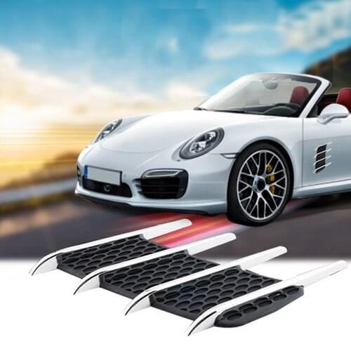 2PCs Simulated Car Shark Gills Outlet Stickers Simulation Vent False Air Outlet Side Hood and Decals