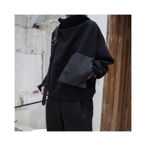 New Dark Department false two piles of long-sleeved loose pile