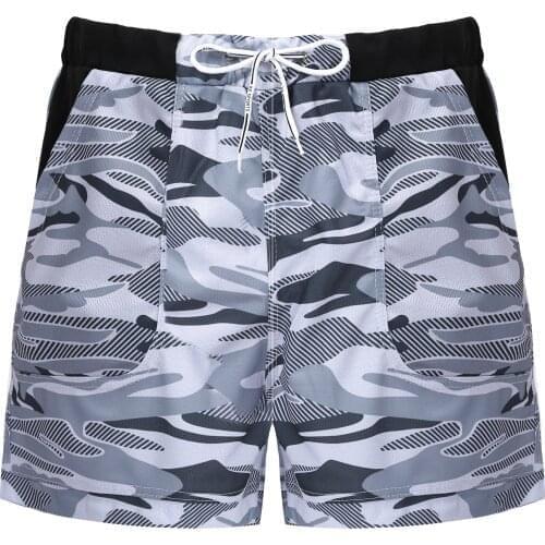 Sexy Mens Swimwear Swimming Bathing Trunk Swimsuit Short Surf Camo Drawstring Shorts with Pocket Male Workout Beach Shorts