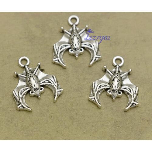 30pcs/lot--20x17mm, Antique silver plated bat charms,DIY supplies, Jewelry accessories