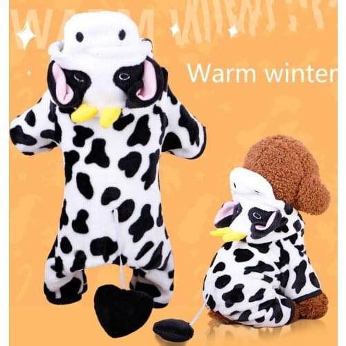 Pet products, autumn and winter pets, dog clothes, corals, dairy cows pets clothes, sprouts, and cow coats.coral velvet sweater