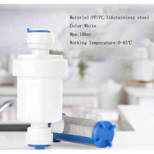 1/4 3/8 Inch Straight Through Removable Quick Connection Filter Water Purifier Front Stainless Steel Mesh Sand Particles Filter