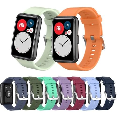 Silicone Strap for Huawei Watch Fit Band Soft Sport Wristband Bracelet for Huawei Fit Smart Watch Band Accessories